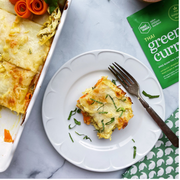 Thai Green Curry Lasagne (Chicken) - Spice Without Borders
