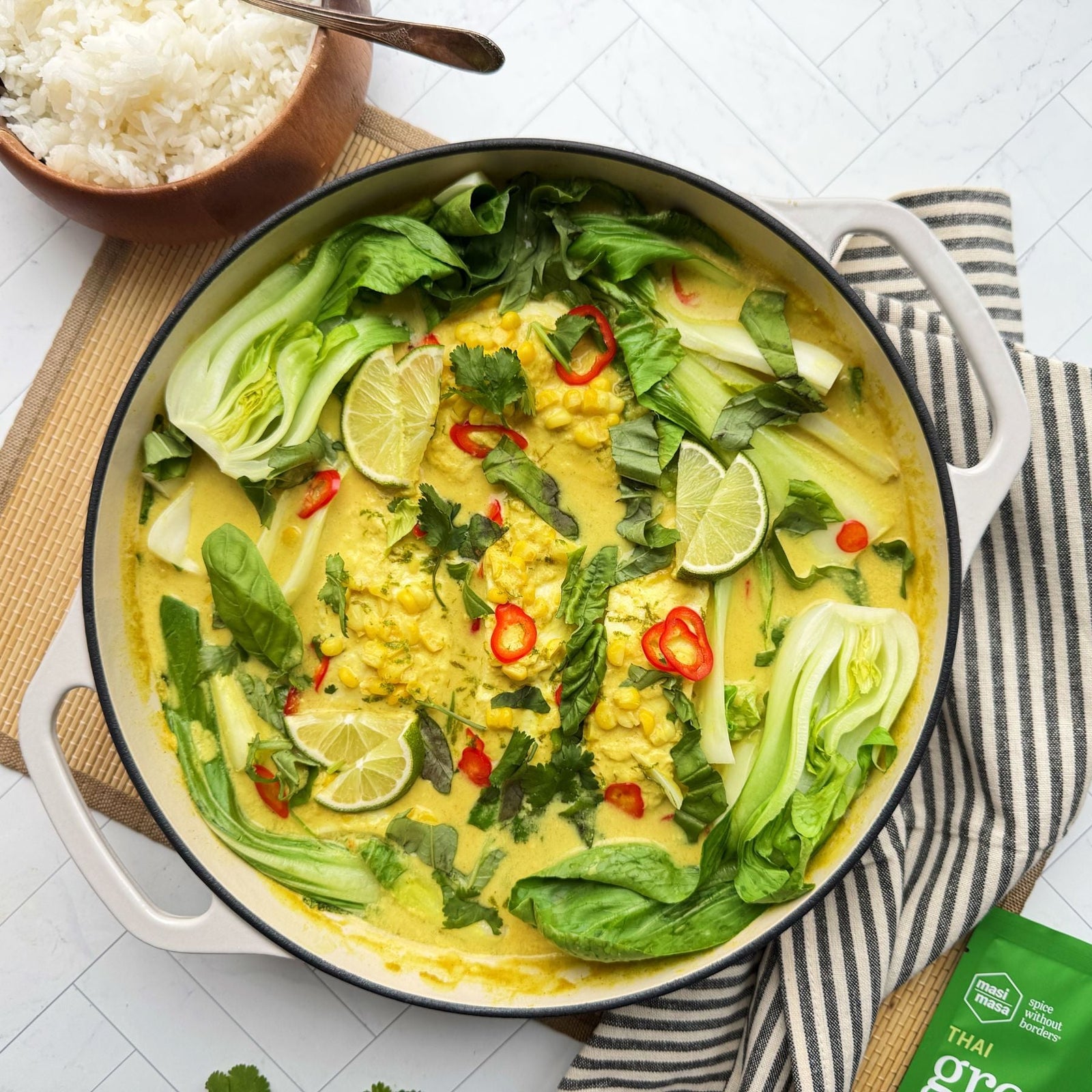 Photo of Corn & Cod Thai Green Curry 