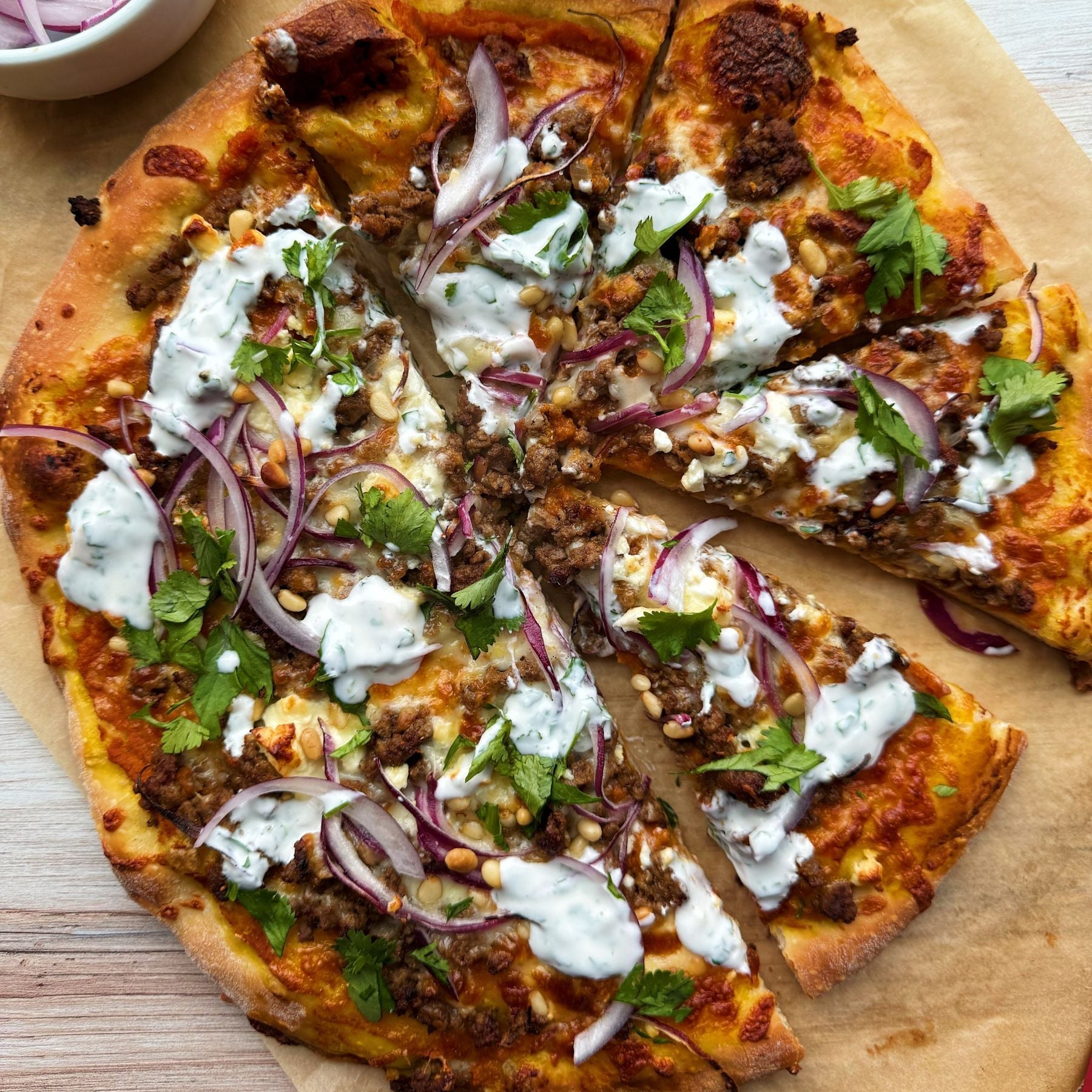 Moroccan Pizza with Ras El Hanout - Spice Without Borders