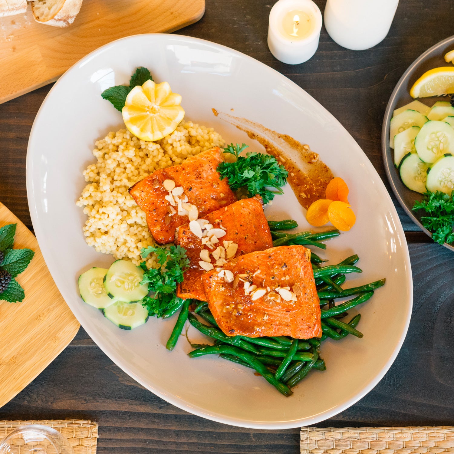 Moroccan Apricot Glazed Salmon