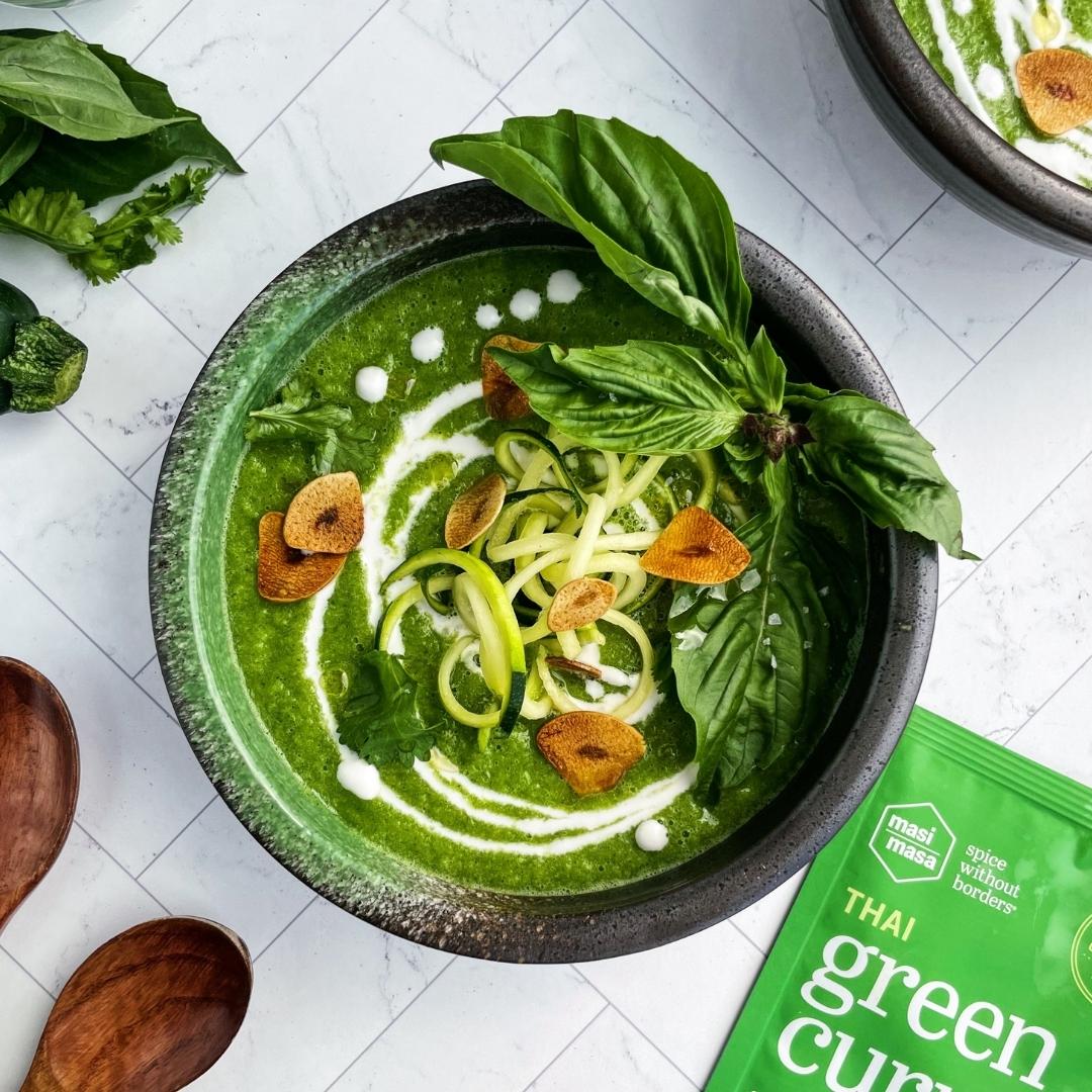 Zucchini Gazpacho with a Thai Twist