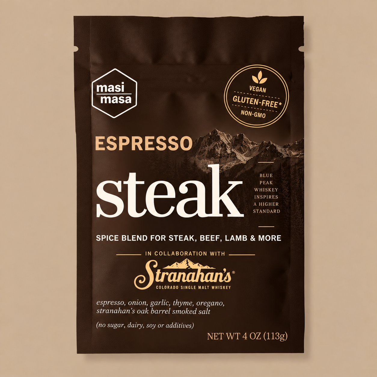 Espresso Steak Rub with Stranahan's Whiskey Barrel Oak-Smoked Salt