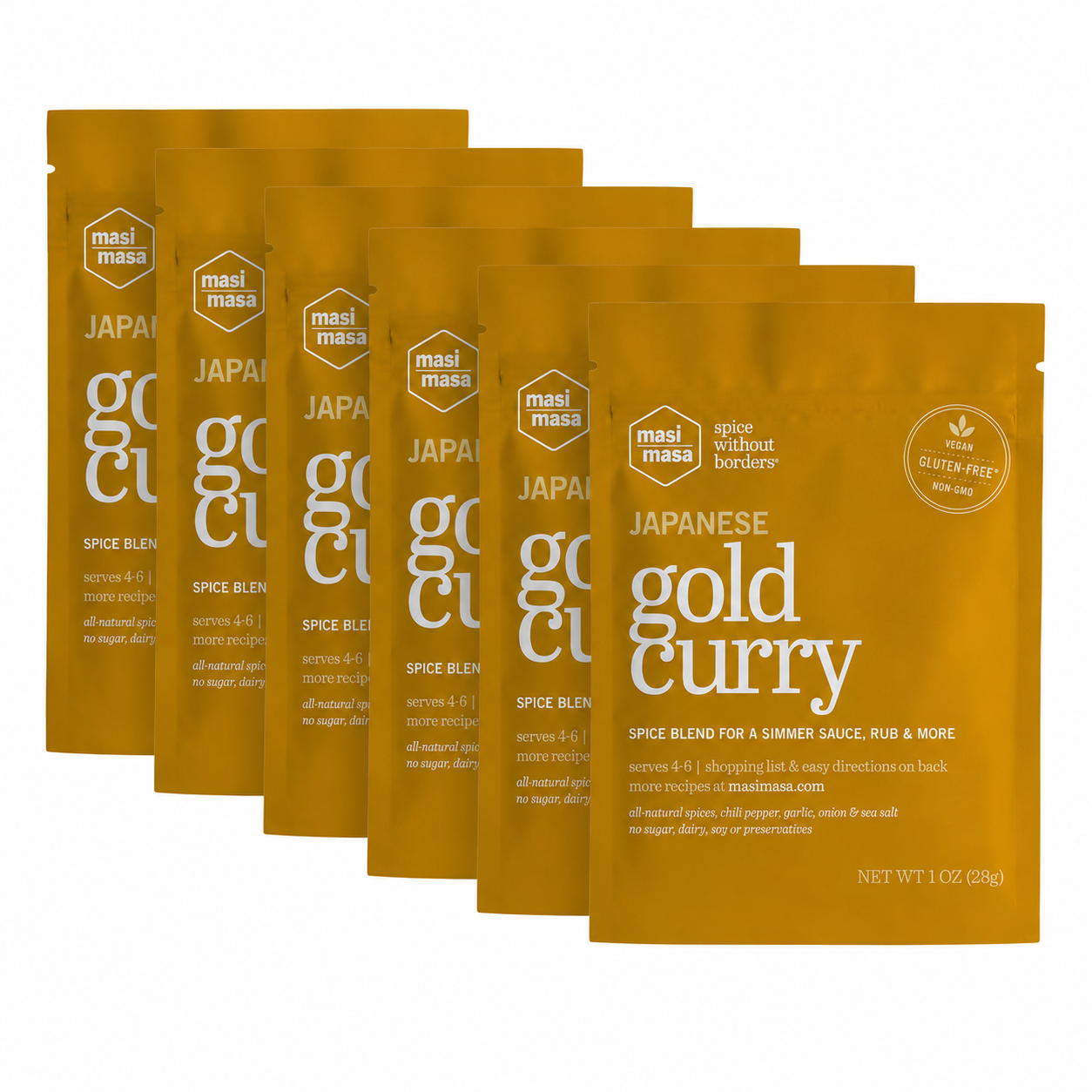 Japanese Golden Curry Spice Blend - Gluten-Free & Vegan, 6-Pack